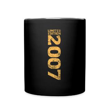 Limited Edition 2007 18. Geburtstag Geschenk - Tasse einfarbig - Schwarz - Vorne