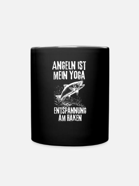 Angeln Sprüche Design – Perfekt für echte Fischer - Tasse einfarbig - Schwarz