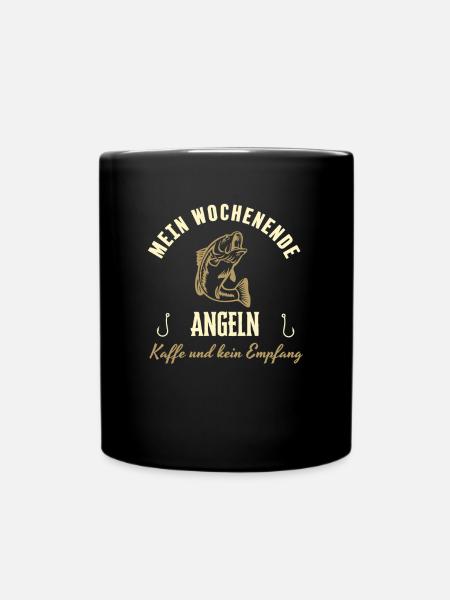 Angeln Sprüche Design – Perfekt für echte Fischer - Tasse einfarbig - Schwarz