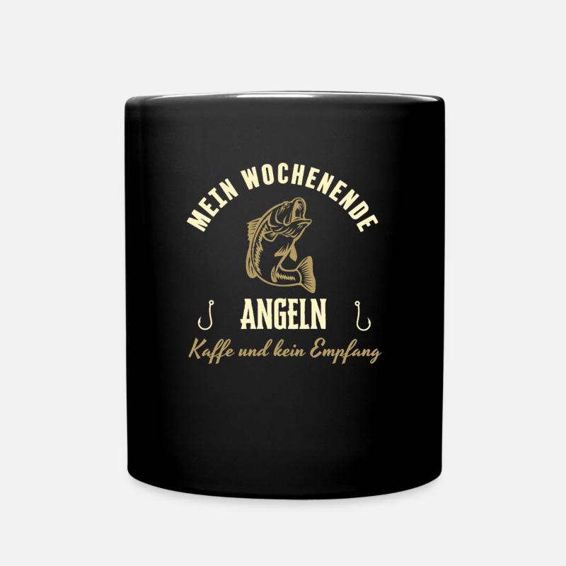Angeln Sprüche Design – Perfekt für echte Fischer - Tasse einfarbig - Schwarz