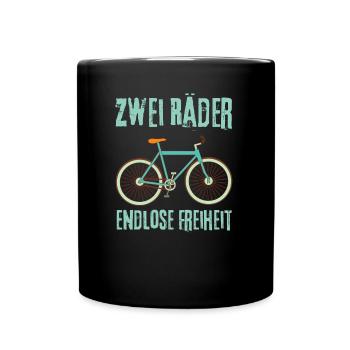 Cool Bicycle Motif - Bike Lover Design - Full Colour Mug - black - Front