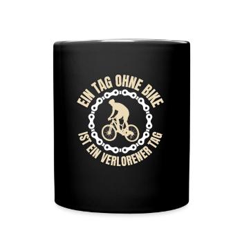 Cool Bicycle Motif - Bike Lover Design - Full Colour Mug - black - Front
