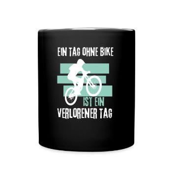 Cool Bicycle Motif - Bike Lover Design - Full Colour Mug - black - Front