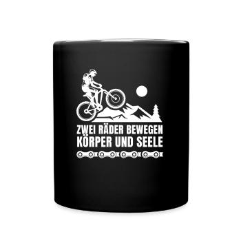 Cool Bicycle Motif - Bike Lover Design - Full Colour Mug - black - Front