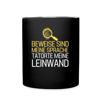 Forensic Design- Perfect for Forensic Science Fans - Full Colour Mug - black - Front