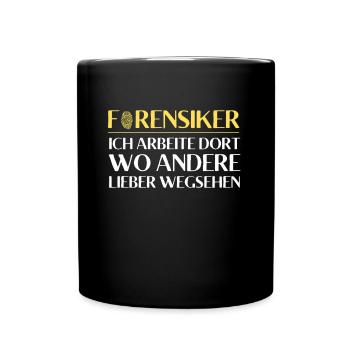 Forensic Design- Perfect for Forensic Science Fans - Full Colour Mug - black - Front