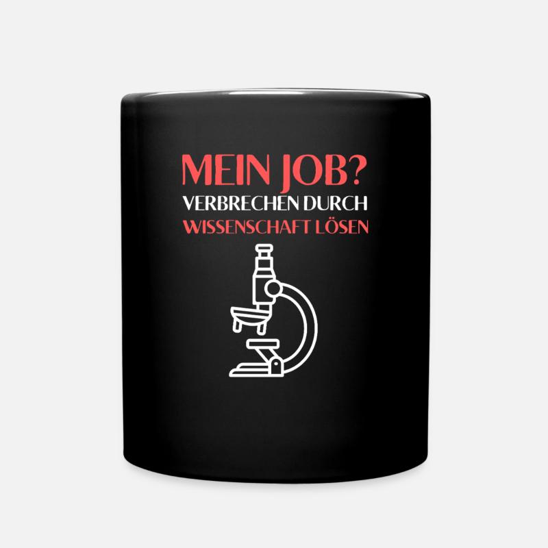Forensik Design- Perfekt für Kriminaltechnik-Fans - Tasse einfarbig - Schwarz