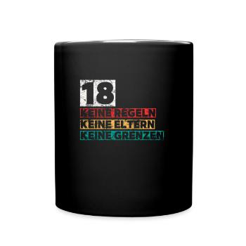 18 ans 18e anniversaire Enfin 18 - Mug uni - noir - Devant