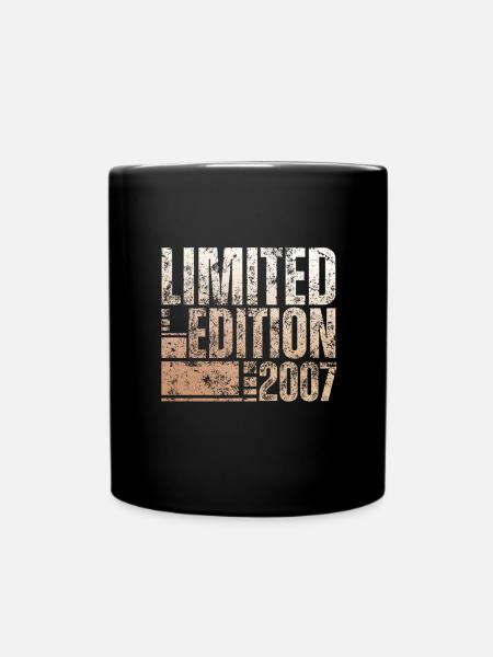 Limited Edition 2007 18. Geburtstag Geschenk - Tasse einfarbig - Schwarz