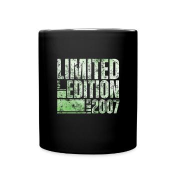 Limited Edition 2007 18. Geburtstag Geschenk - Tasse einfarbig - Schwarz - Vorne