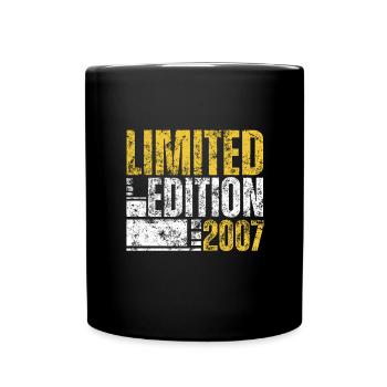 Limited Edition 2007 18. Geburtstag Geschenk - Tasse einfarbig - Schwarz - Vorne