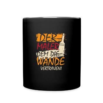 Cool painter design - art meets craftsmanship - Full Colour Mug - black - Front