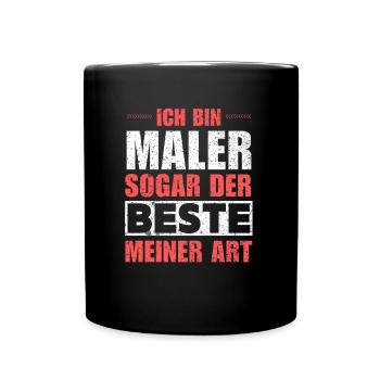 Cool painter design - art meets craftsmanship - Full Colour Mug - black - Front