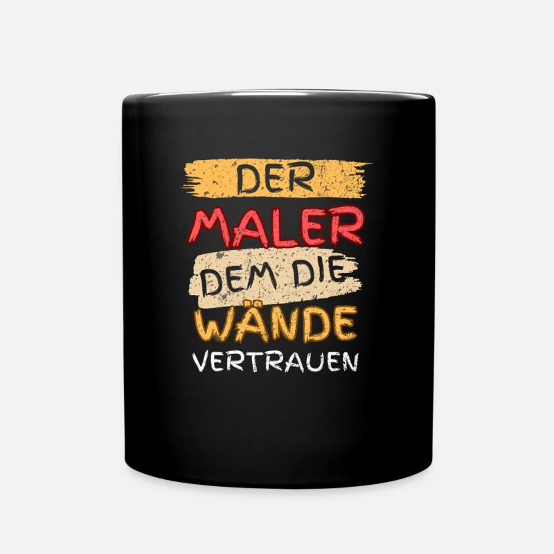 Cool painter design - art meets craftsmanship - Full Colour Mug - black