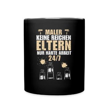 Cool painter design - art meets craftsmanship - Full Colour Mug - black - Front
