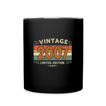 Limited Edition 2007 18. Geburtstag Geschenk - Tasse einfarbig - Schwarz - Vorne