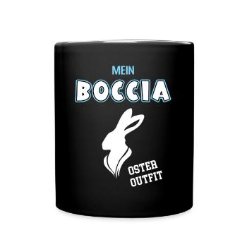 Boccia Oster Outfit Bocciaspieler Ostern - Tasse einfarbig - Schwarz - Vorne