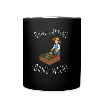 Passionate gardener – green at heart - Full Colour Mug - black - Front