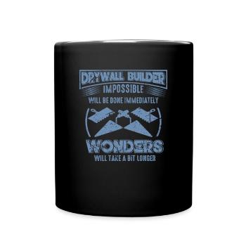 Drywall Saying Funny Construction Craftsman Plaster - Full Colour Mug - black - Front