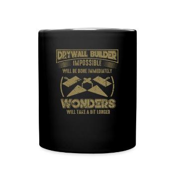 Drywall Saying Funny Construction Craftsman Plaster - Full Colour Mug - black - Front