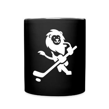 Silhouette d’un joueur de hockey sur glace Lion Wildcat - Mug uni - noir - Devant