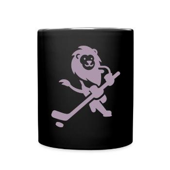 Silhouette d’un joueur de hockey sur glace Lion Wildcat - Mug uni - noir - Devant