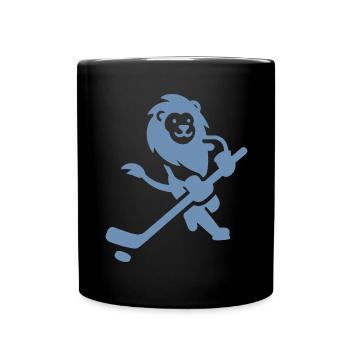 Lion Wildcat Joueur de Hockey sur Glace Silhouette Minimal - Mug uni - noir - Devant