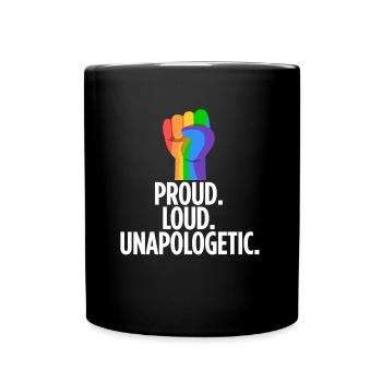 Un design arc-en-ciel cool pour CSD et LGBTQ+ - Mug uni - noir - Devant