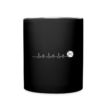 Pétanque heartbeat passion - Full Colour Mug - black - Front