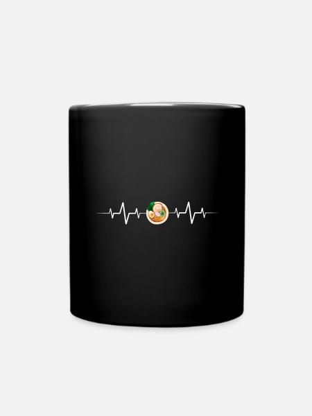 Ramen Anime Heartbeat - Full Colour Mug - black