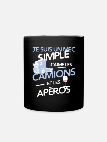 Routier - un mec simple - Mug uni - noir