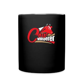 Cadeau drôle de lait de fermier de chuchoteur de vache cultivant des vaches - Mug uni - noir - Devant