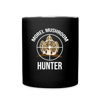 Funny Mushroom Morel Mushroom Hunter Gift - Full Colour Mug - black - Front