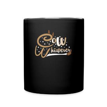 Drôle de vache Chuchoteur Agriculteur Élevage Vaches LaitErie Cadeau - Mug uni - noir - Devant