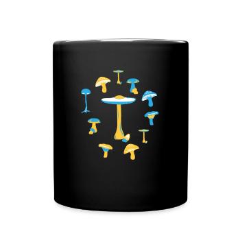 Funny Mushroom Wild Mushrooms Gift - Full Colour Mug - black - Front