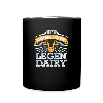 Drôle de vache, ça va être legen Vaches laitières - Mug uni - noir - Devant