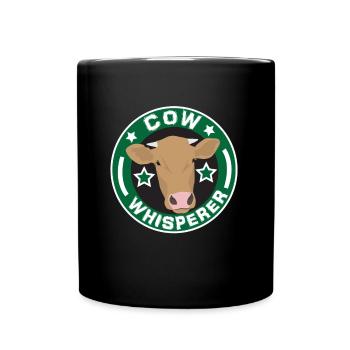 Drôle de vache Chuchoteur Agriculteur Élevage Vaches LaitErie Cadeau - Mug uni - noir - Devant