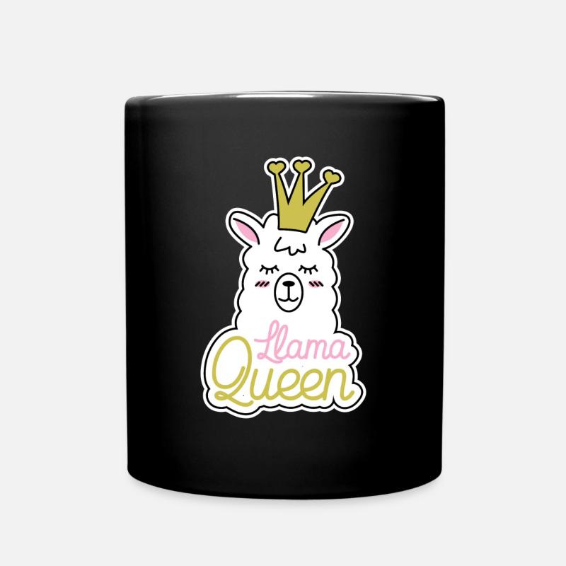 Lama Lama Alpaka Lama Lama Königin - Tasse einfarbig - Schwarz