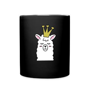 Lama Lama Alpaka Lama Lama Königin - Tasse einfarbig - Schwarz - Vorne