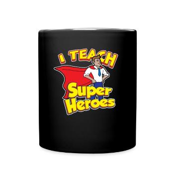 Journée des enseignants Super-héros Cadeau de l’enseignant - Mug uni - noir - Devant