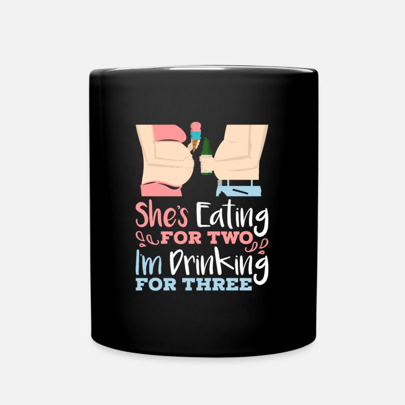 Schwangerschaft Männer T-shirt - Tasse einfarbig - Schwarz