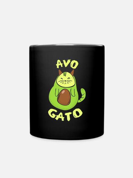 cute cats gift - Full Colour Mug - black