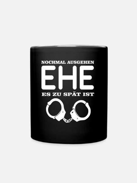 Junggesellenabschied Bräutigam Geschenk - Tasse einfarbig - Schwarz