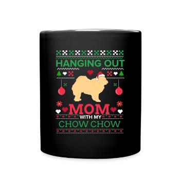 Chowchow moche chandail de Noël Cadeau de Noël - Mug uni - noir - Devant