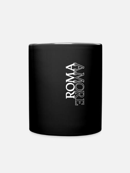 Roma amore souvenir Rome aime la typographie de l'Italie - Mug uni - noir