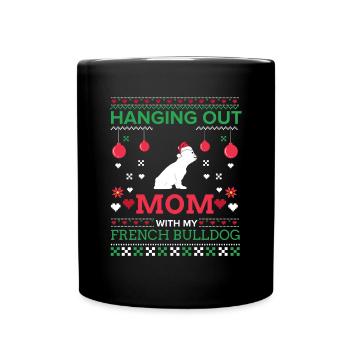 Français Bulldog Ugly Christmas Pull Noël Cadeau de Noël - Mug uni - noir - Devant