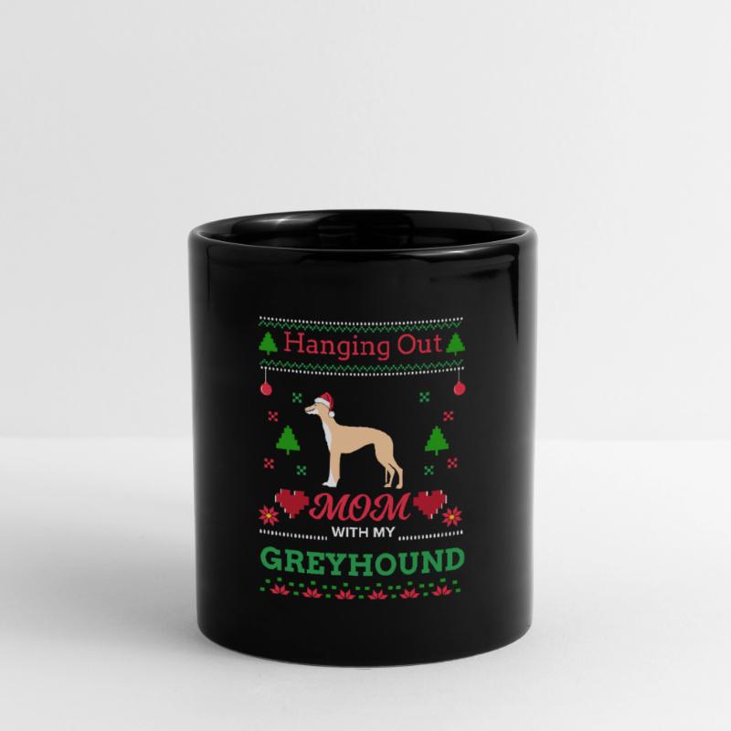 Greyhound Ugly Pull de Noël Cadeau de Noël Mug uni