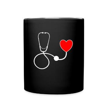 Krankenschwester Job Ausbildung Medizin Pflege - Tasse einfarbig - Schwarz - Vorne