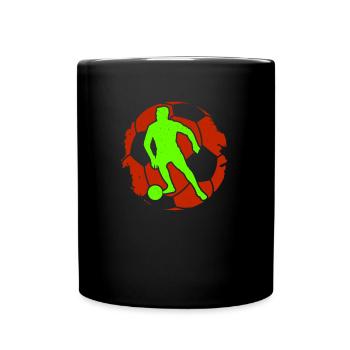 Soccer Football Player Ball I love Soccer Fussball - Full Colour Mug - black - Front
