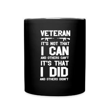 VETERAN Military Veteran Gift - Tasse einfarbig - Schwarz - Vorne